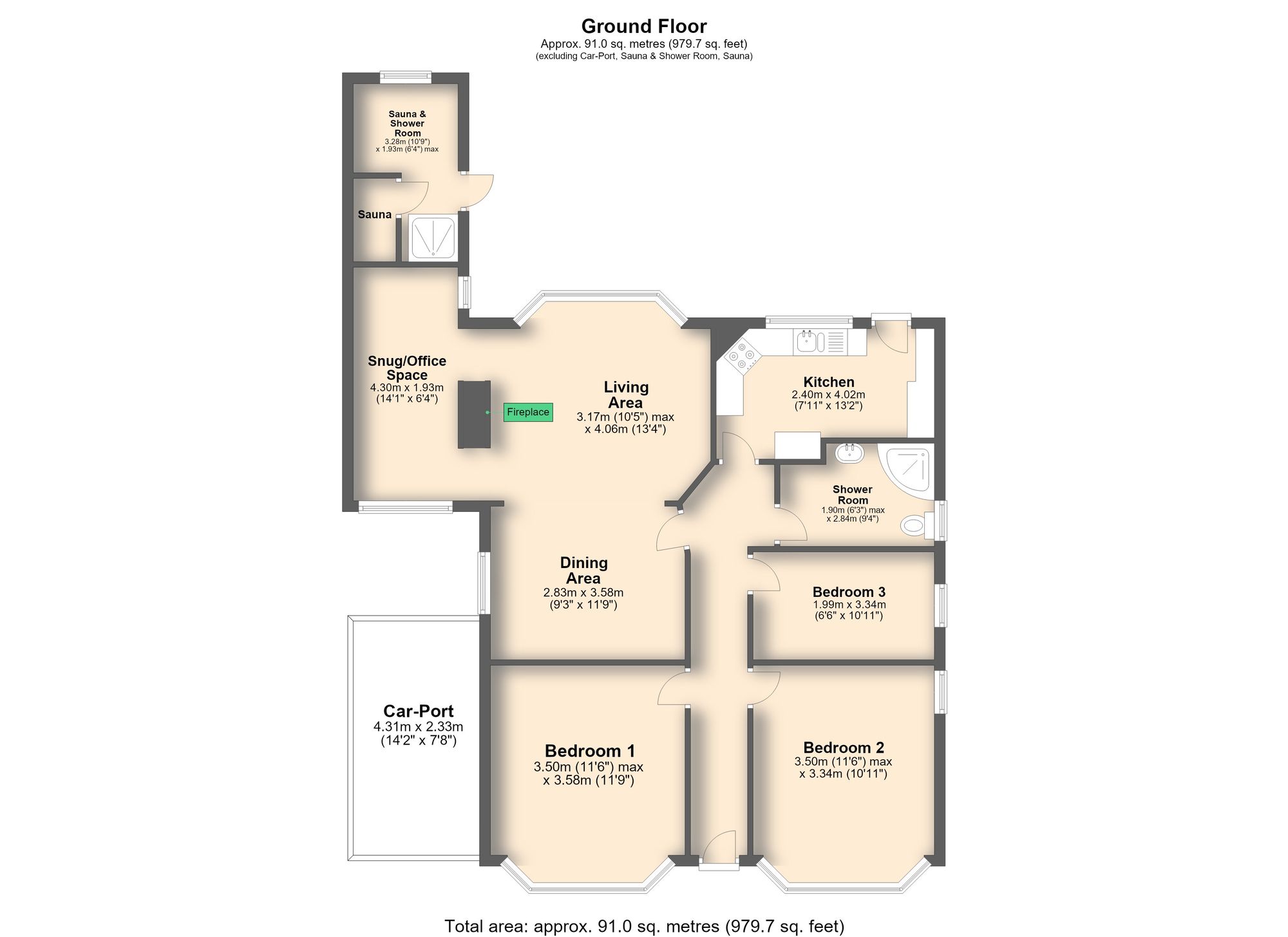 203 Baslow Road, Sheffield floorplan