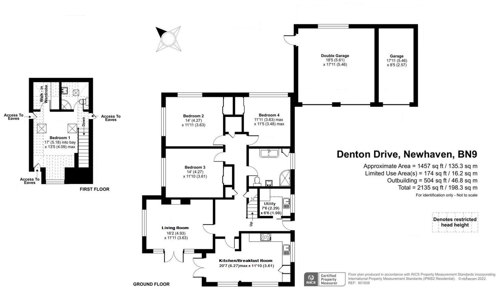 Denton Drive, Newhaven BN9, 4 bedroom detached bungalow for sale