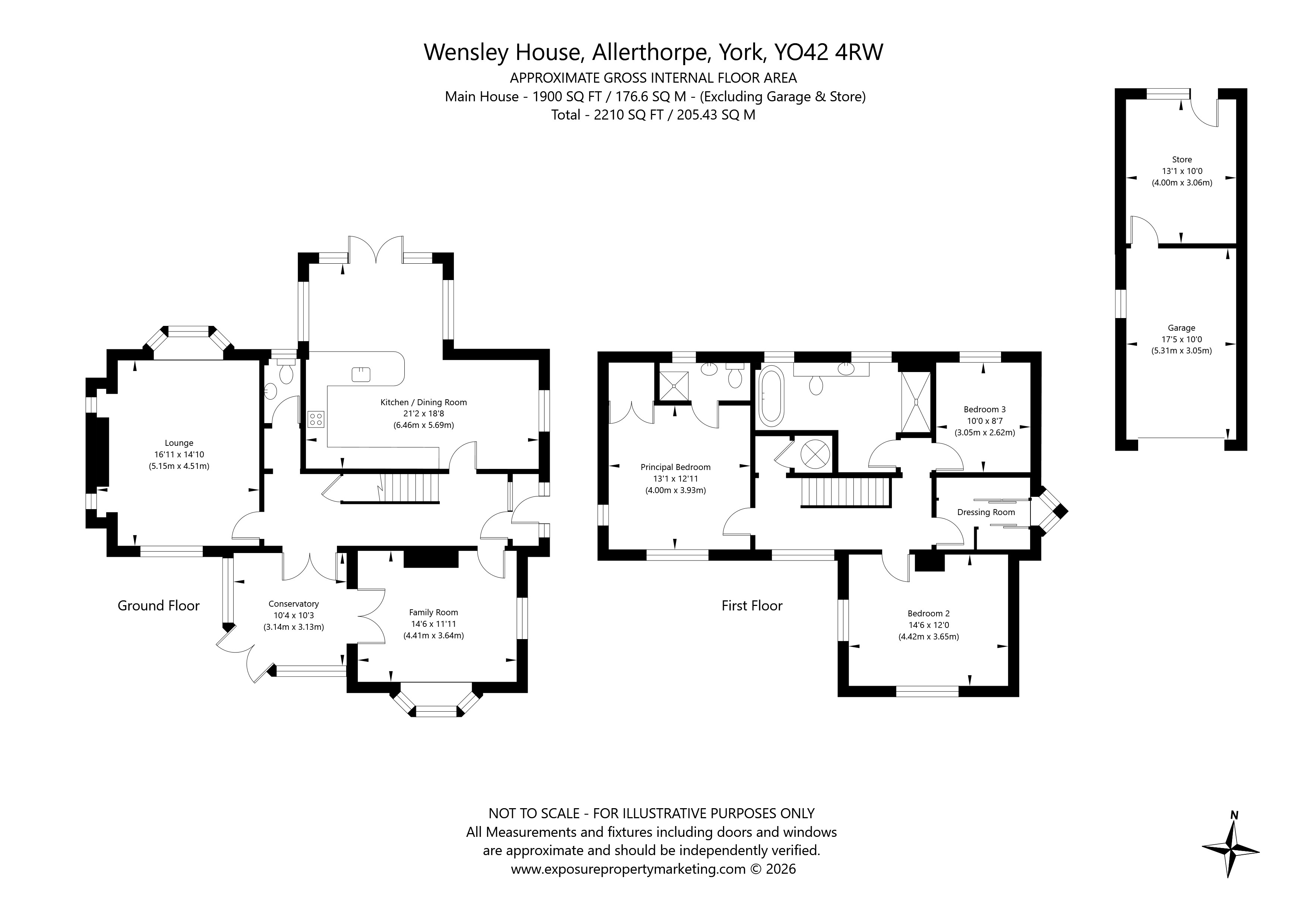 Wensley House,, Allerthorpe, East Yorkshire floorplan