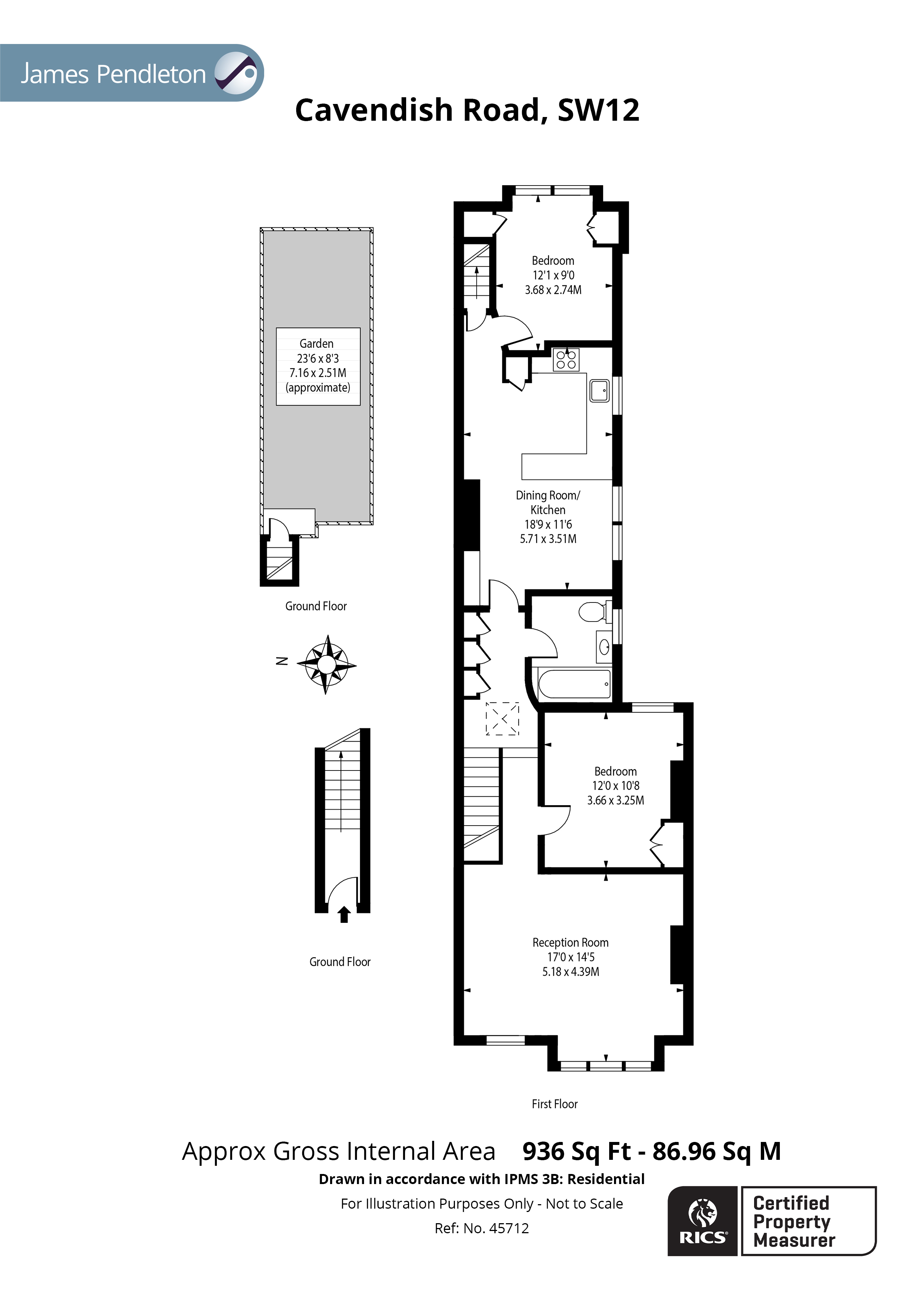 Cavendish Road, London SW12, 2 bedroom flat for sale 63287052