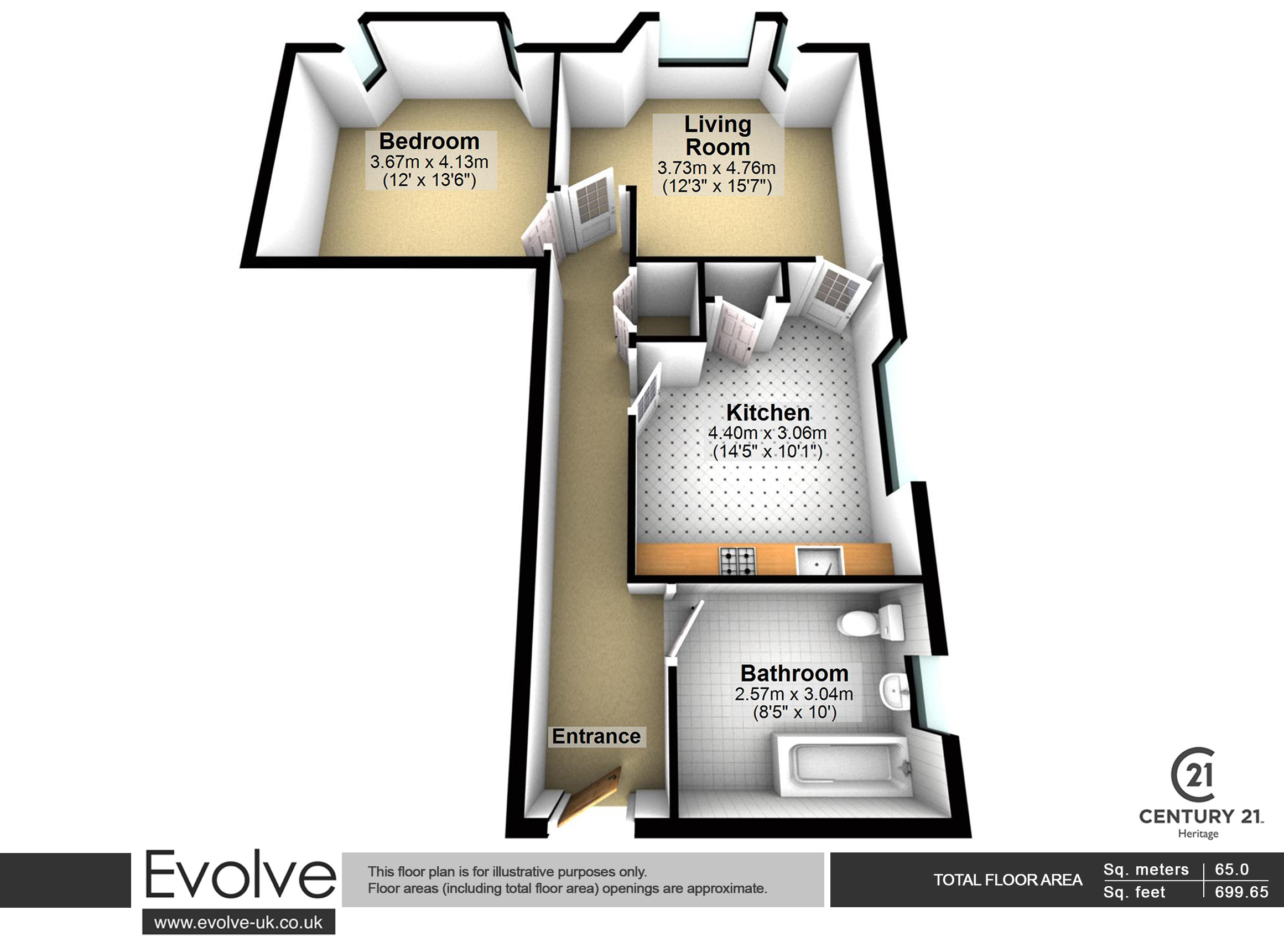 331 Devon Mansions, London floorplan