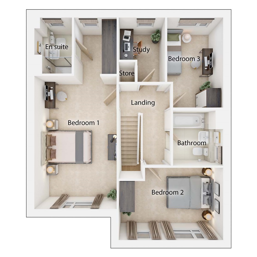 The Byrneham - Plot 275, Manor Gardens, Brownhill Way, Wynyard floorplan