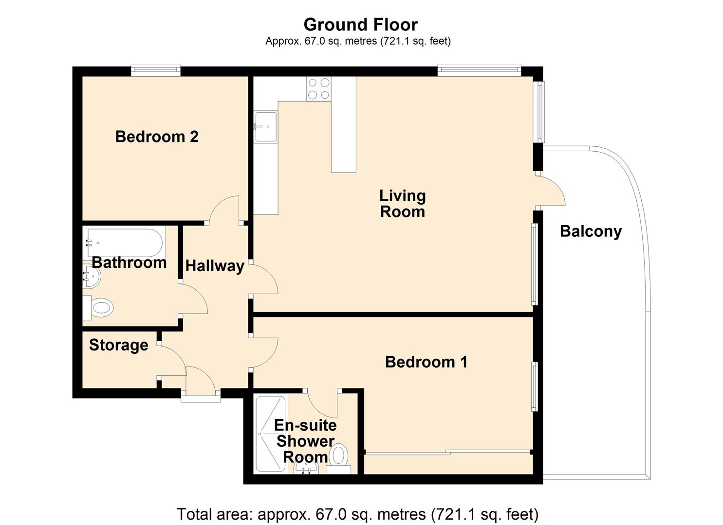 2 Bedrooms Flat for sale in Pegasus Way, Gillingham ME7