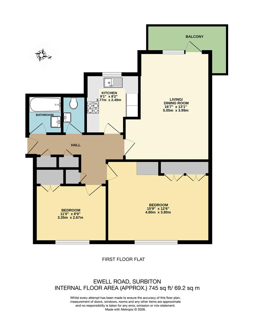 Ewell Road, Surbiton floorplan