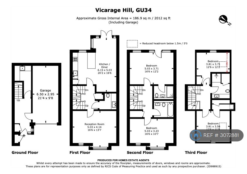 Vicarage Hill, Alton floorplan