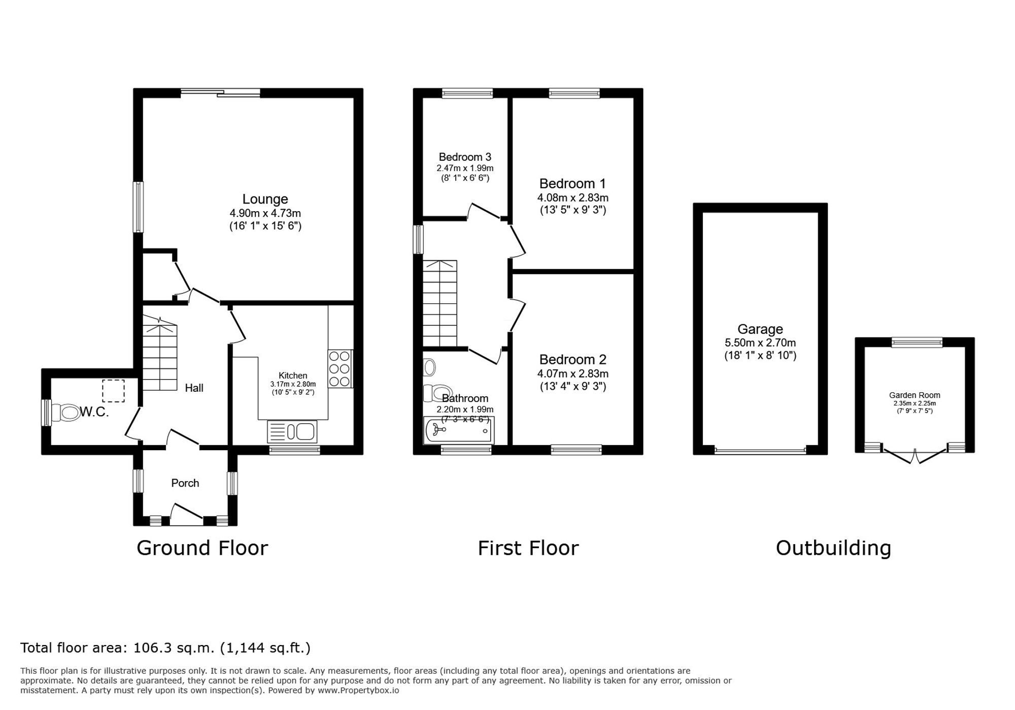 23 Springdale, Colwyn Bay floorplan