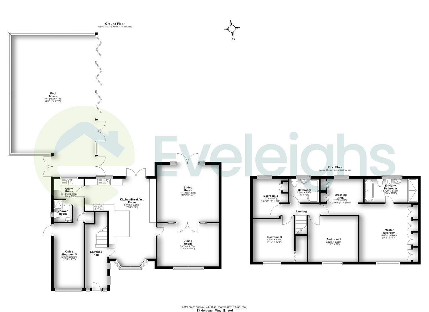 13, Holbeach Way, Bristol floorplan