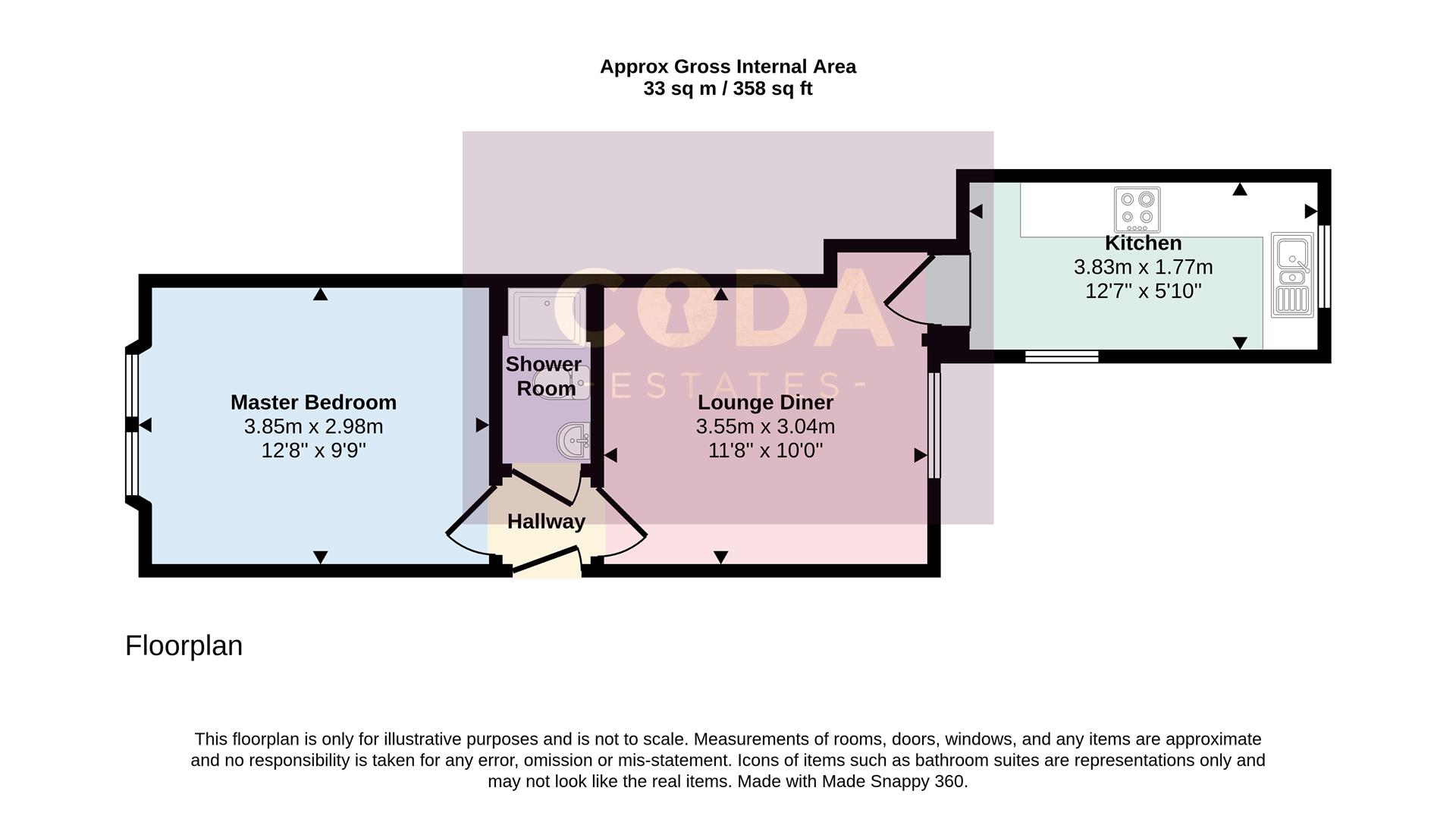 1/2 5, Old Duntiblae Road, Glasgow floorplan