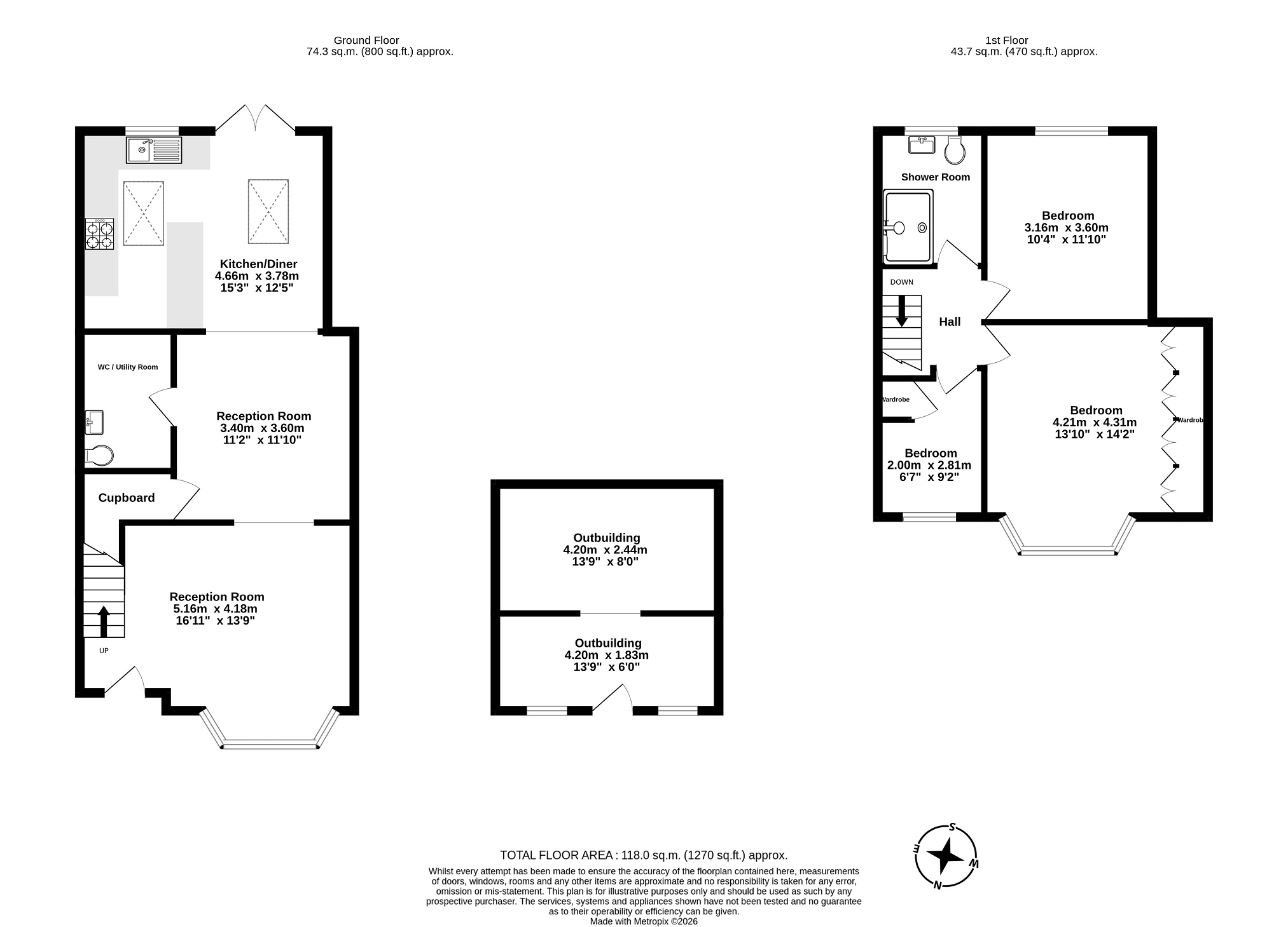 57, Sussex Gardens, Chessington floorplan