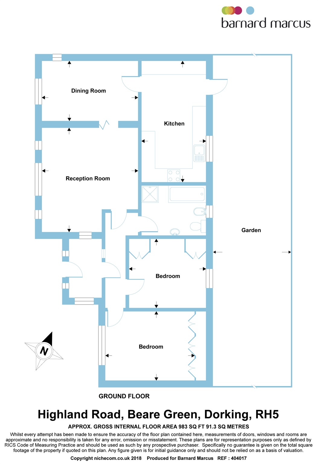 2 Bedrooms Detached bungalow for sale in Highland Road, Beare Green, Dorking RH5