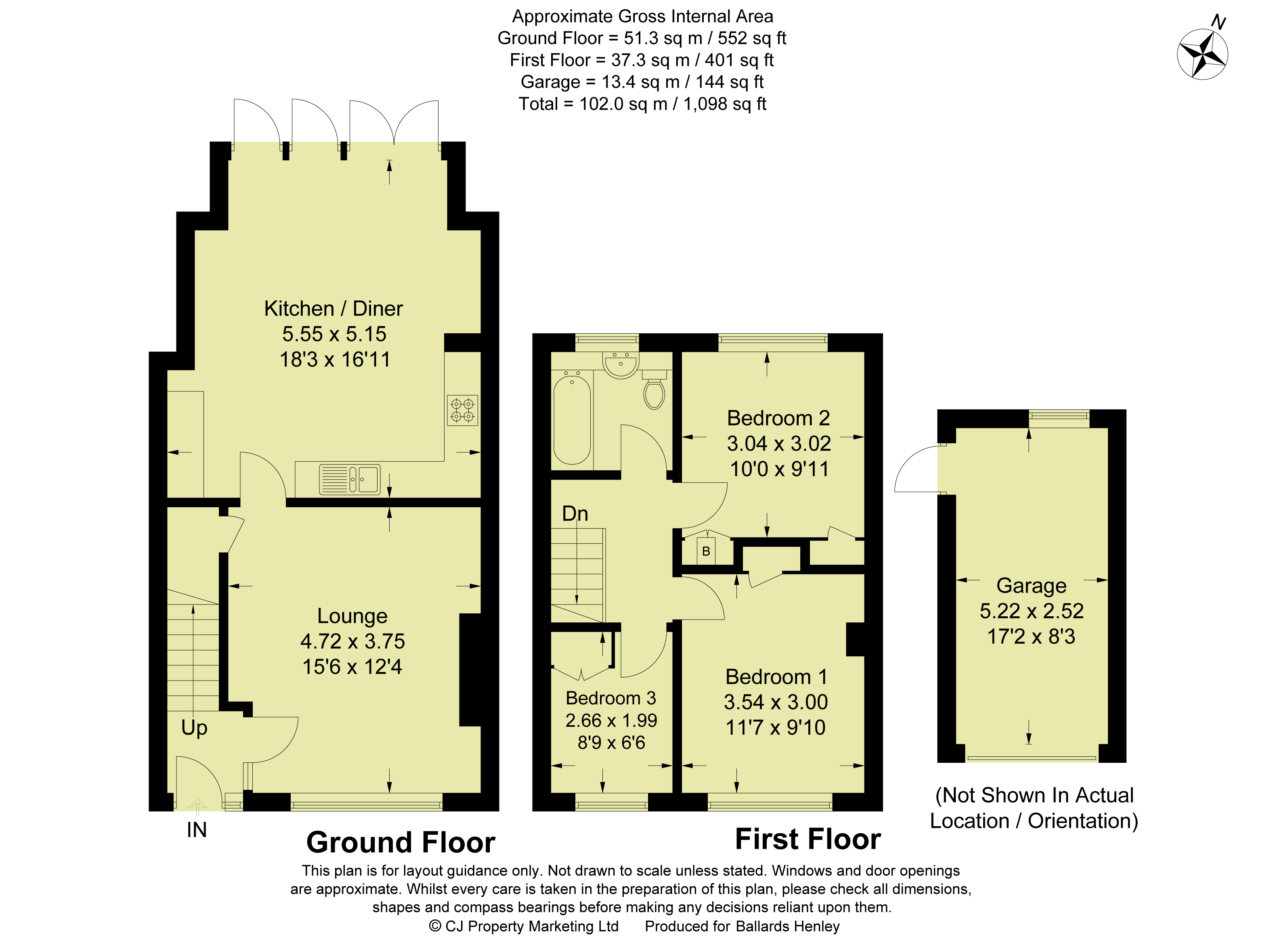 Spring Gardens, Marlow, Buckinghamshire SL7, 3 bedroom terraced house