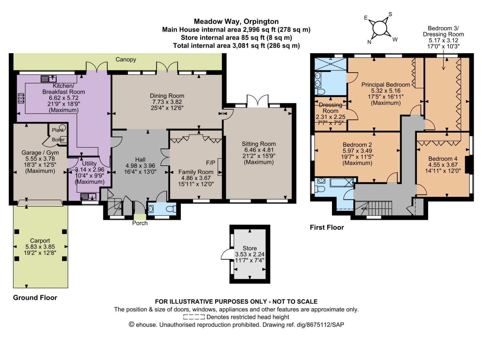 36, Meadow Way, Farnborough Park floorplan