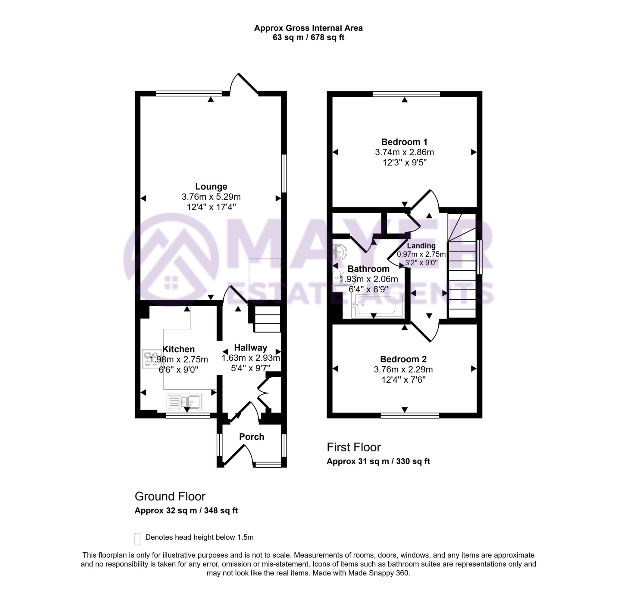 40, Westcott Close, Plymouth floorplan