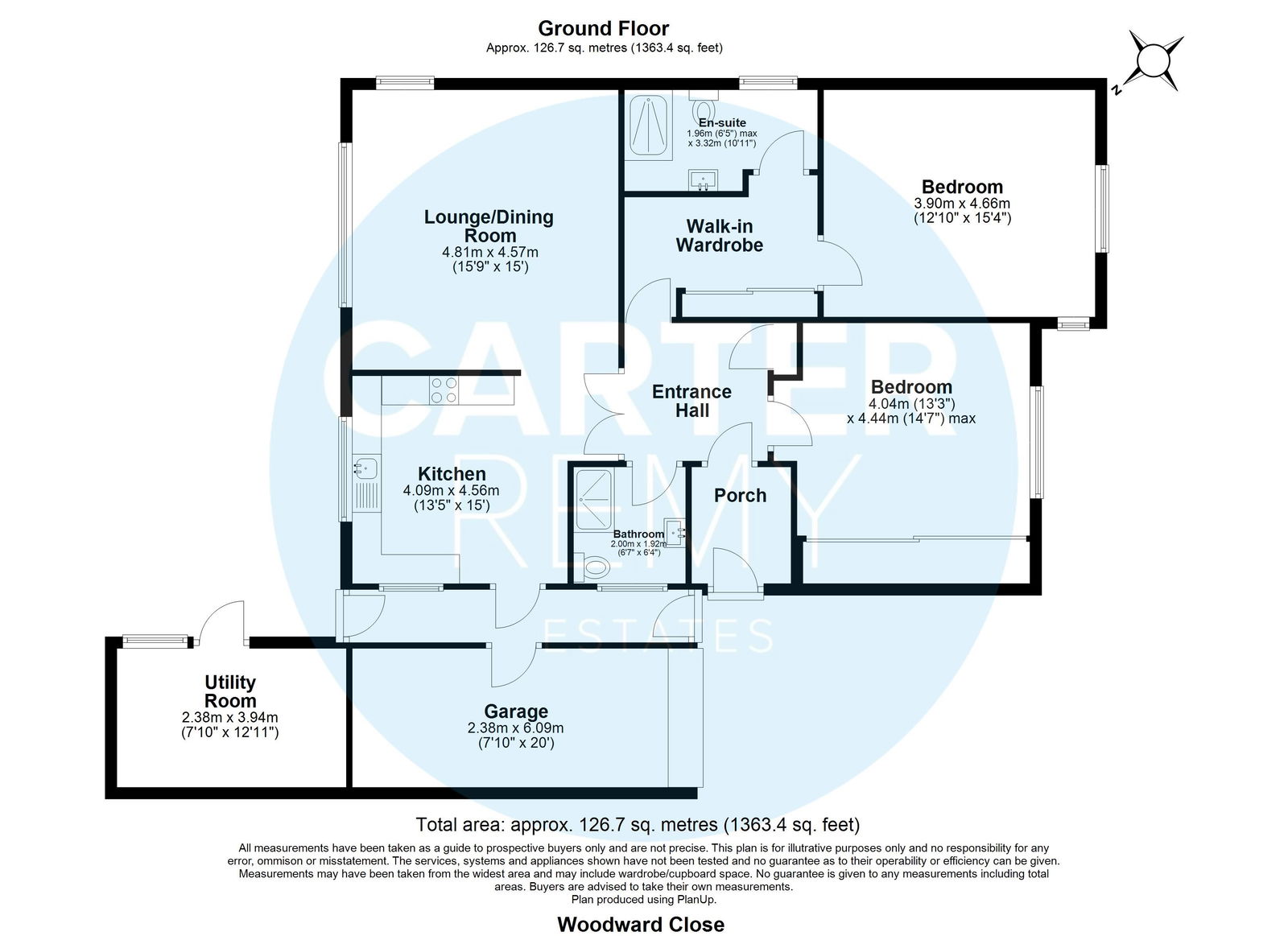 37, Woodward Close, Grays floorplan