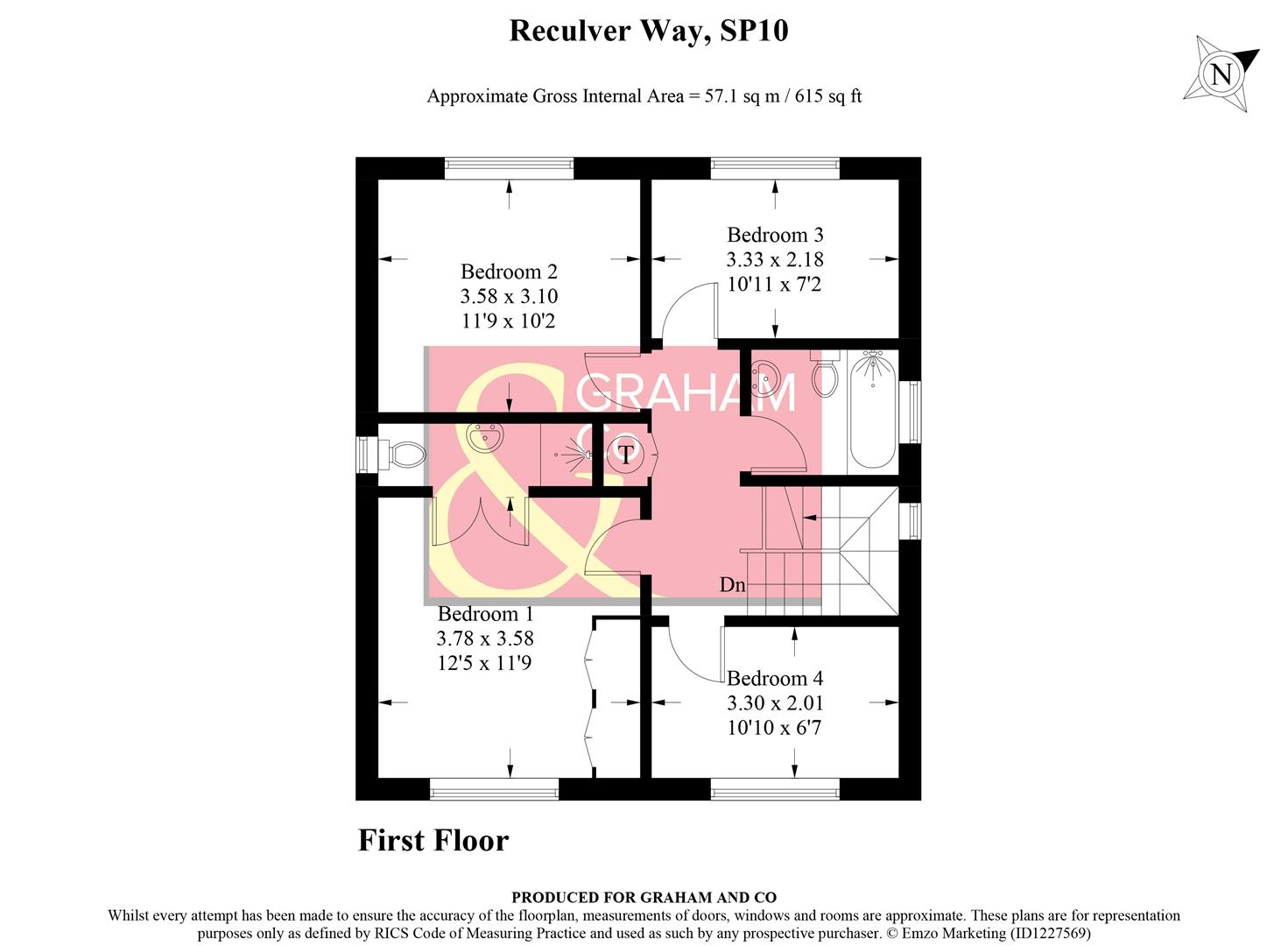 12, Reculver Way, Andover floorplan