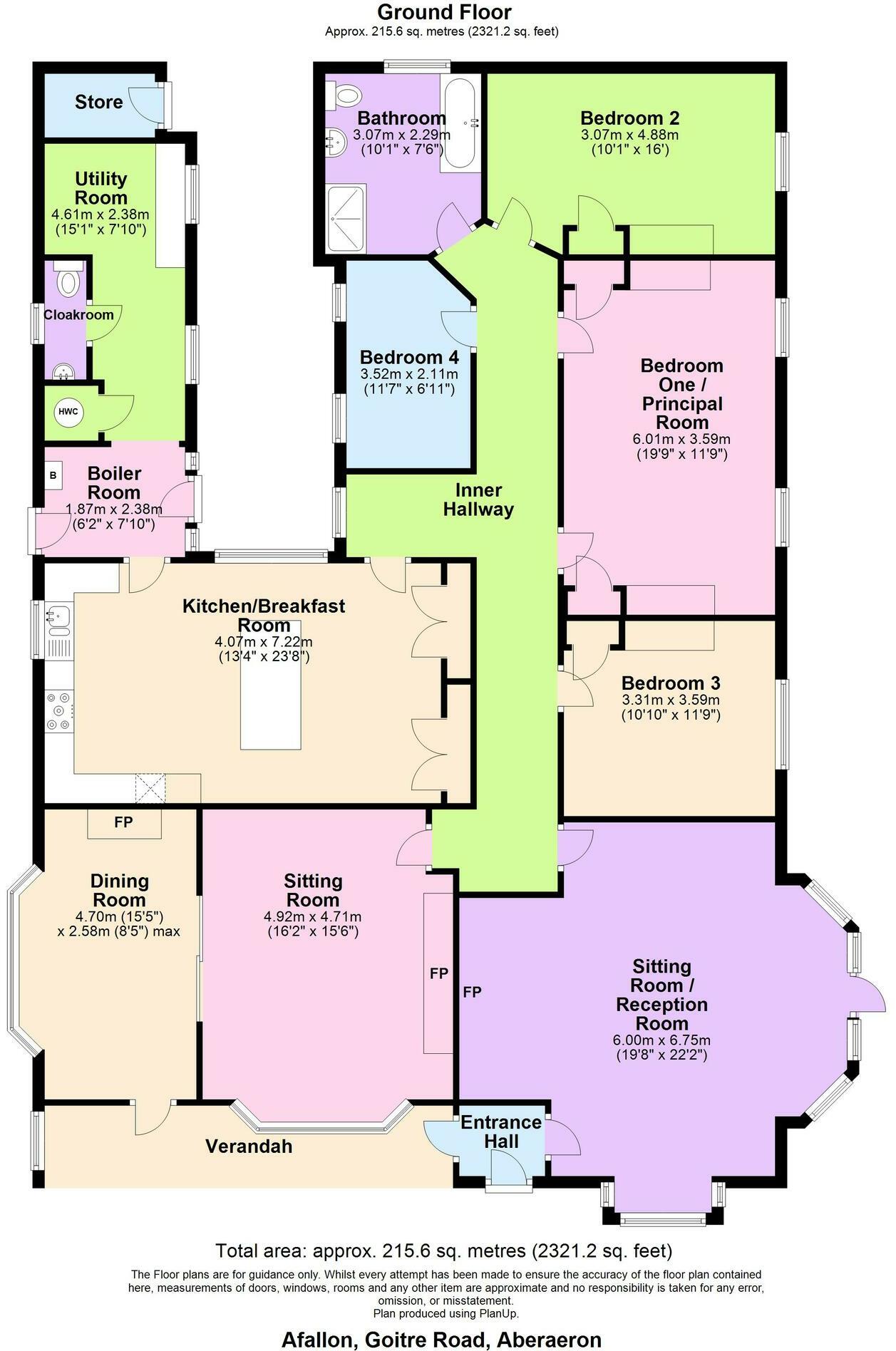 Afallon, Ffordd Y Goitre, Aberaeron floorplan