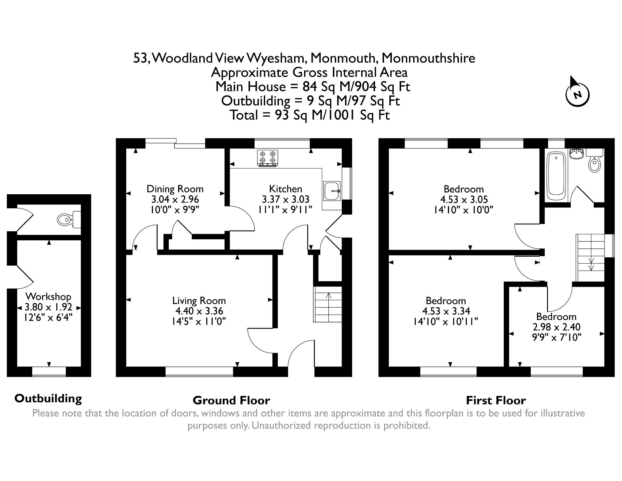 53, Woodland View, Wyesham, Monmouth floorplan