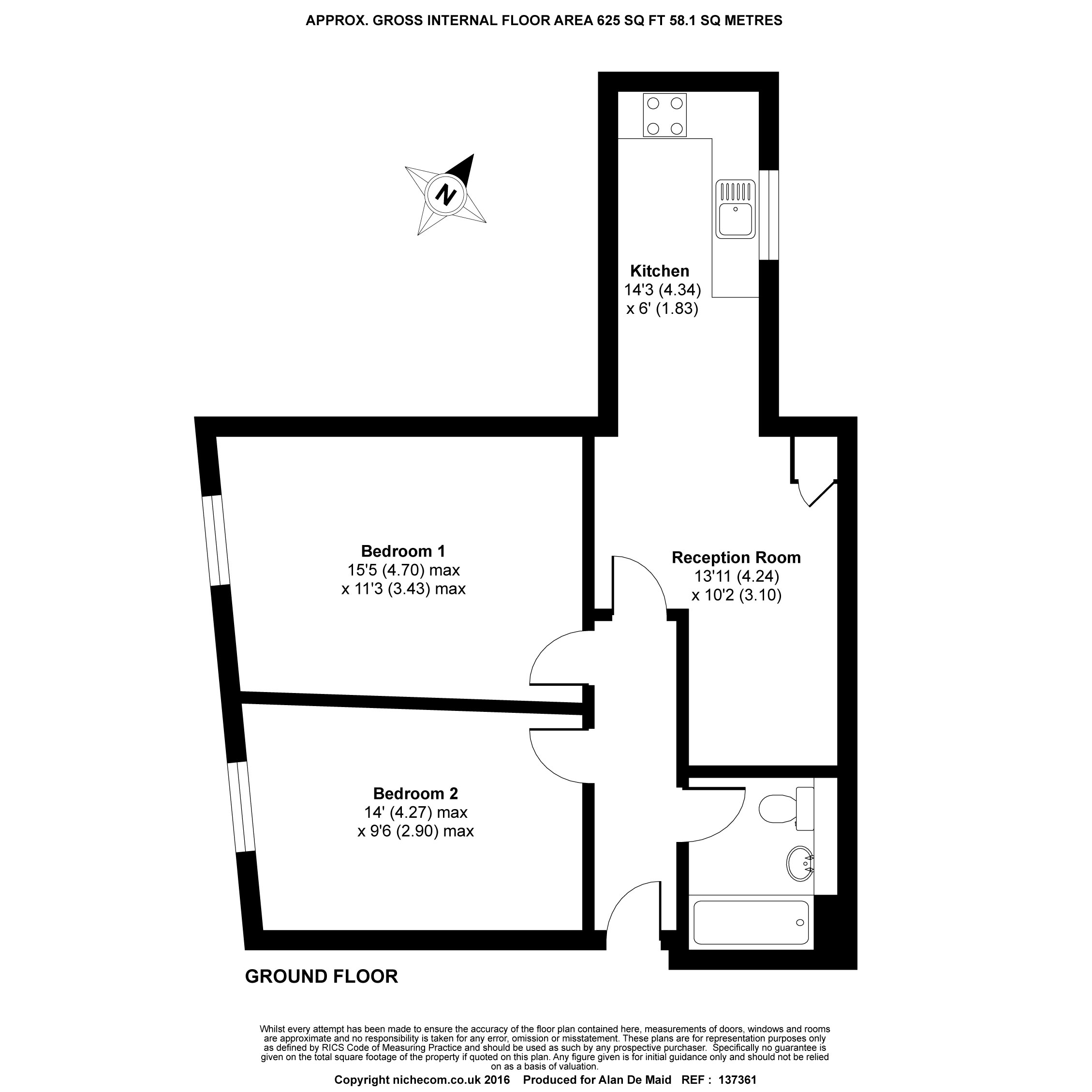 Flat B3, Bromley floorplan