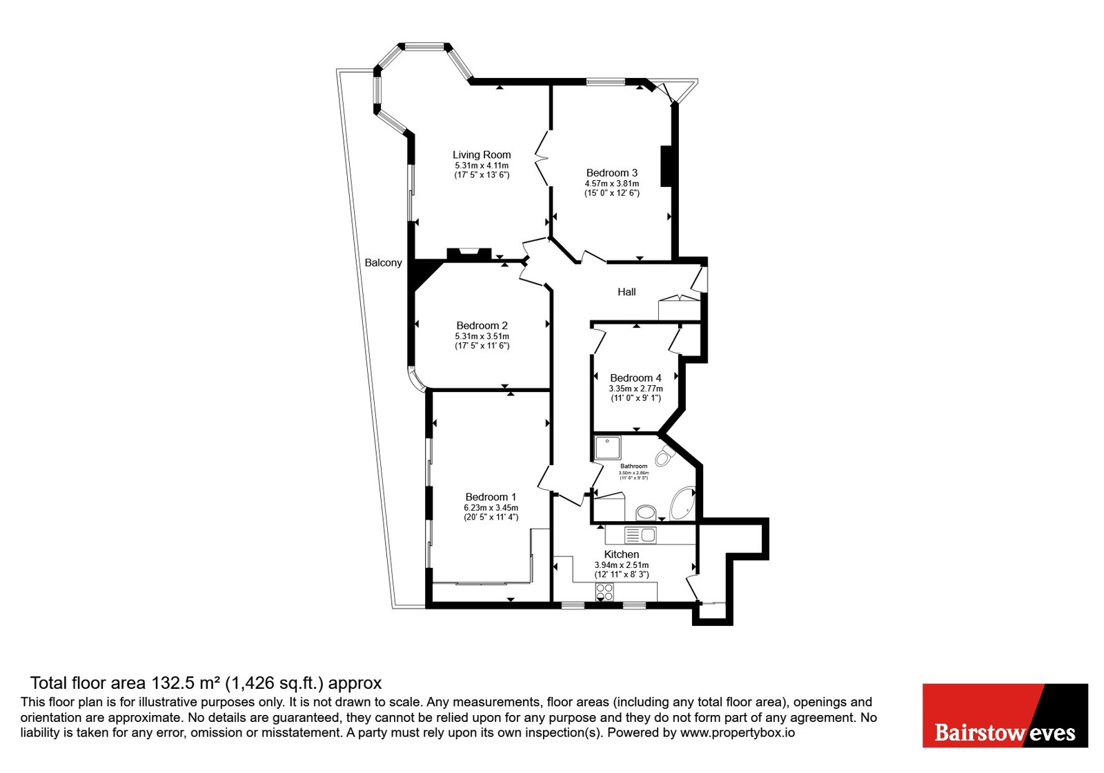 4 Palmeira Mansions,, Palmeira Avenue, Essex floorplan