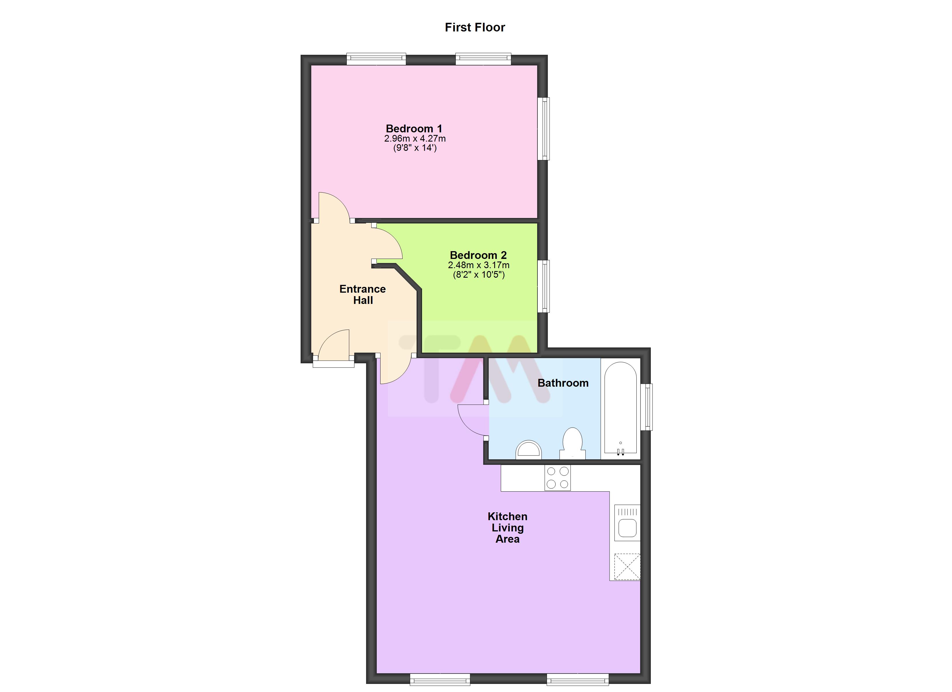 2 bed property to rent in Mews Close, Hyde Place, Ramsey, Cambs PE26