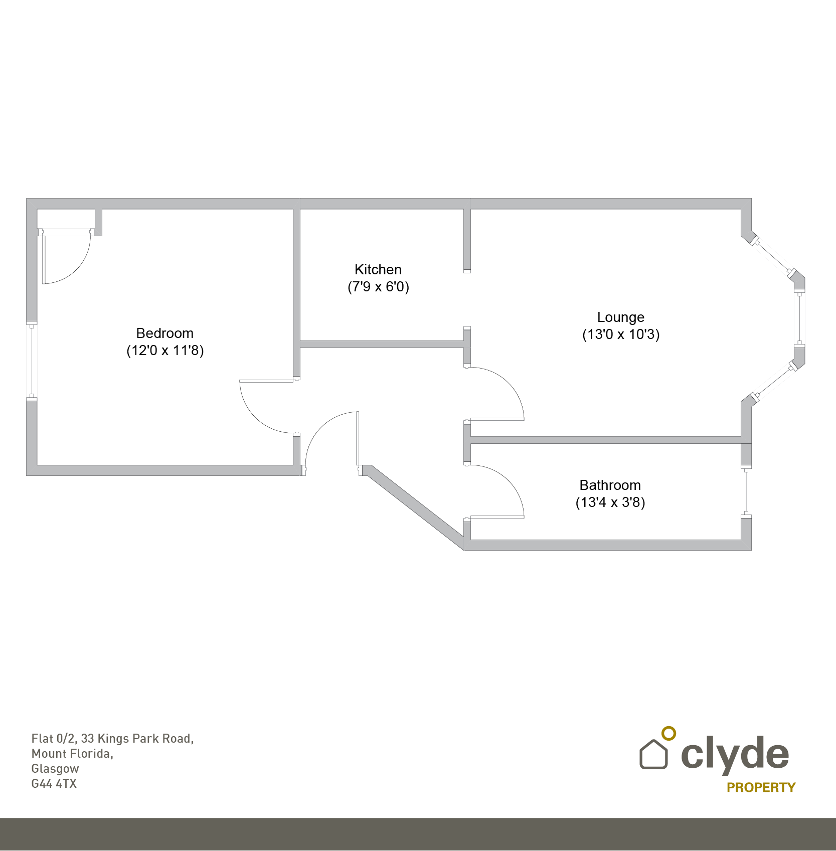 1 Bedrooms Flat for sale in Kings Park Road, Flat 0/2, Mount Florida, Glasgow G44