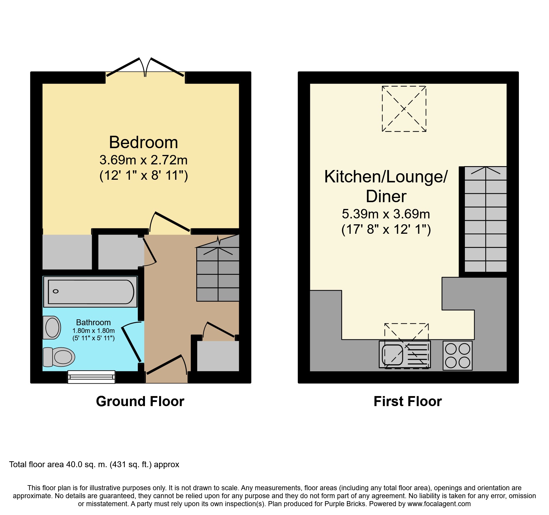 1 Bedrooms Terraced house for sale in Downlands, Stevenage SG2