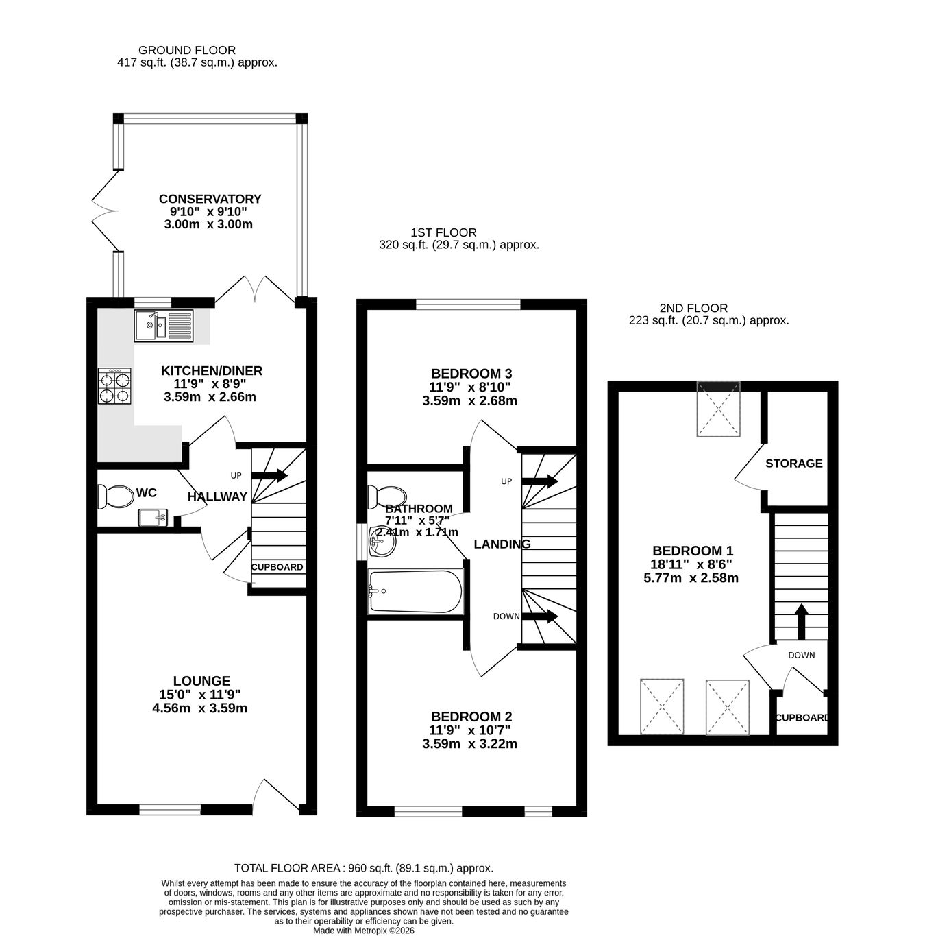 3, Maindiff Drive, Abergavenny floorplan