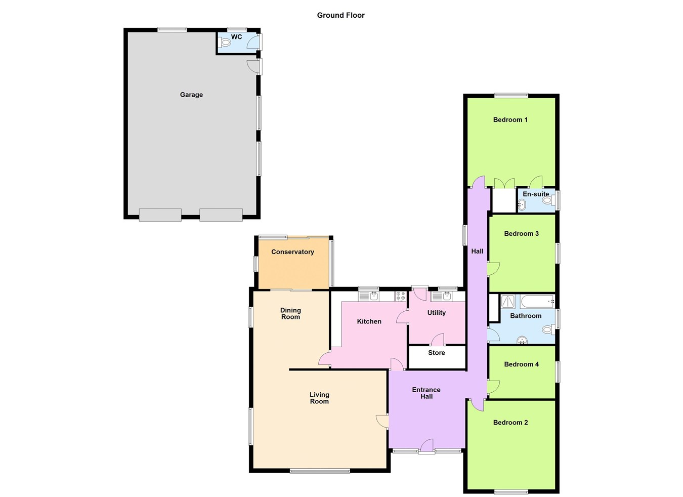 New Road, Worlaby, Brigg DN20, 4 bedroom detached bungalow for sale