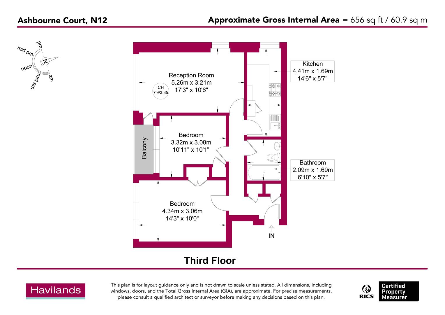 10, Ashbourne Court, N12 floorplan