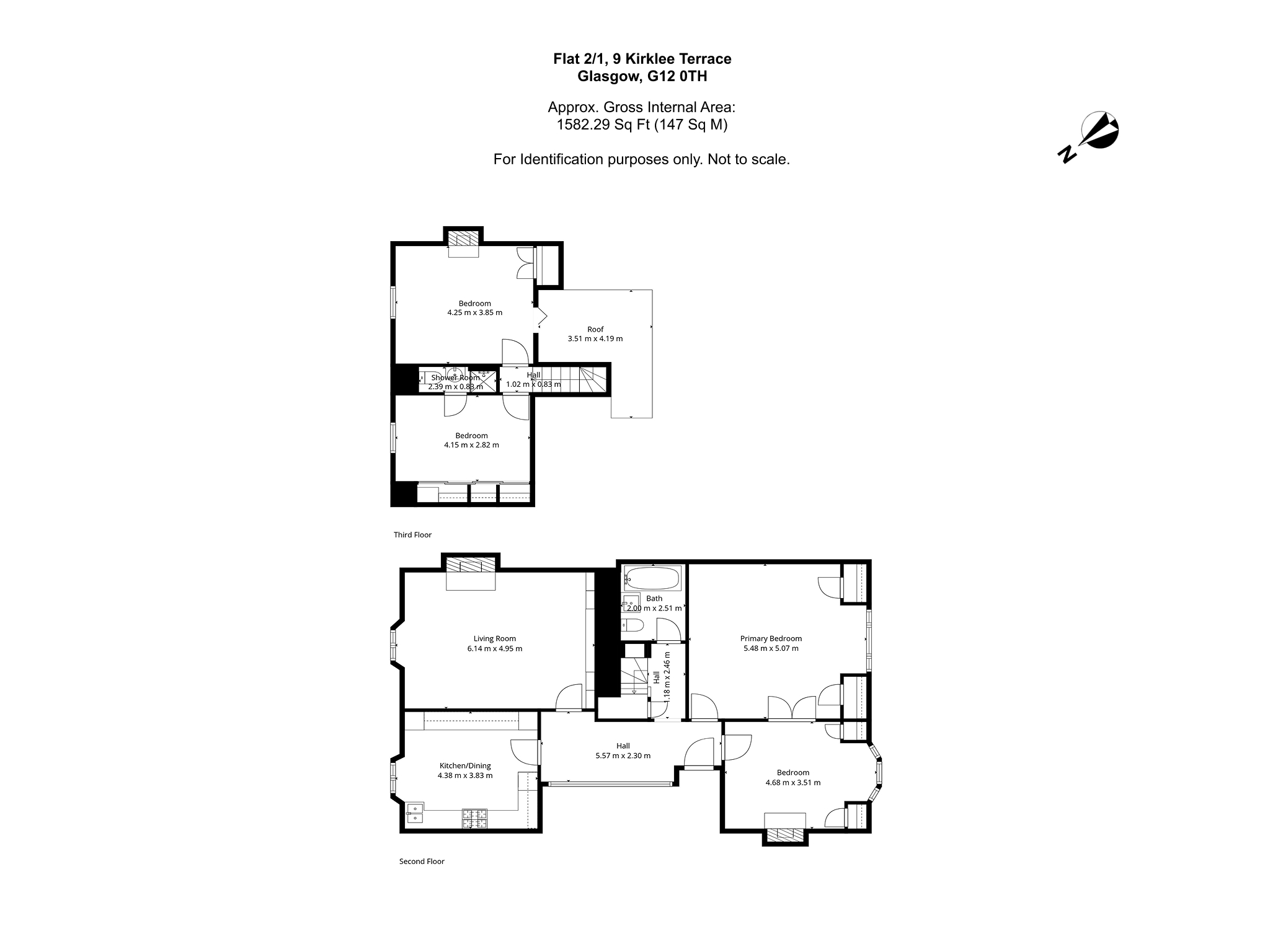 2/1, 9, Kirklee Terrace, Glasgow floorplan