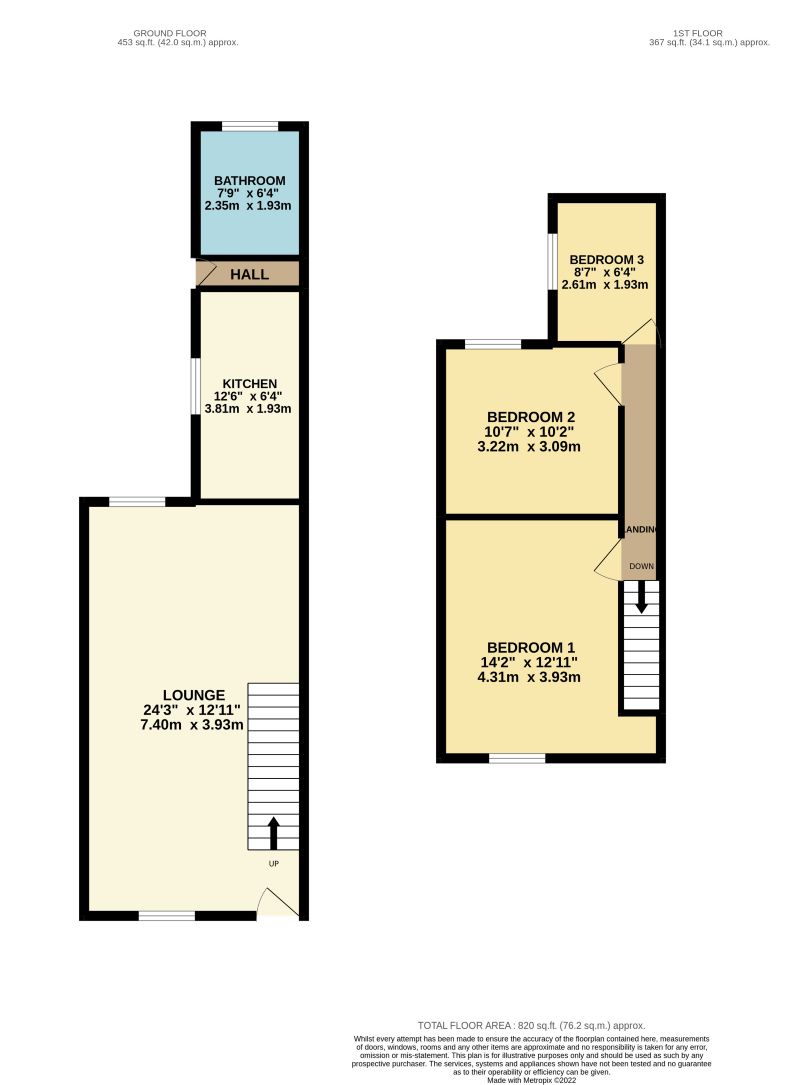 33. Princes Crescent Edlington, Doncaster floorplan
