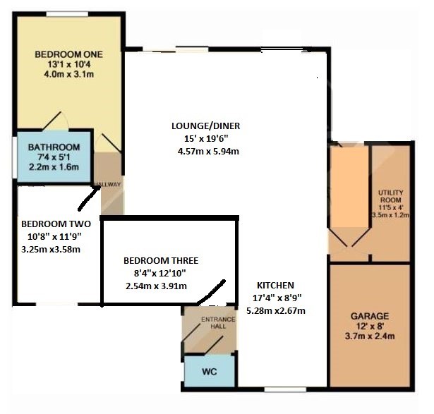 3 Bedrooms Bungalow to rent in Sportsman Lane, Chelmsford, Essex CM3