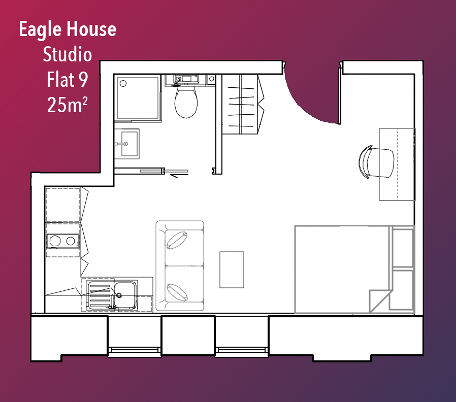 0 Bedrooms Studio to rent in Eagle House, 11 Blackfriars Road, Manchester M3