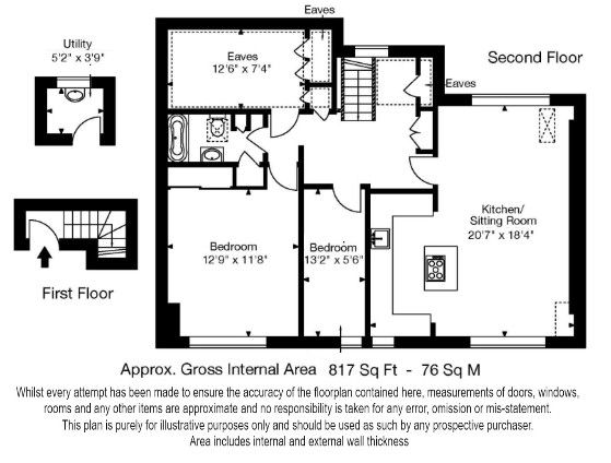 Flat 4 Hampton house, Warminster Road, Bath floorplan