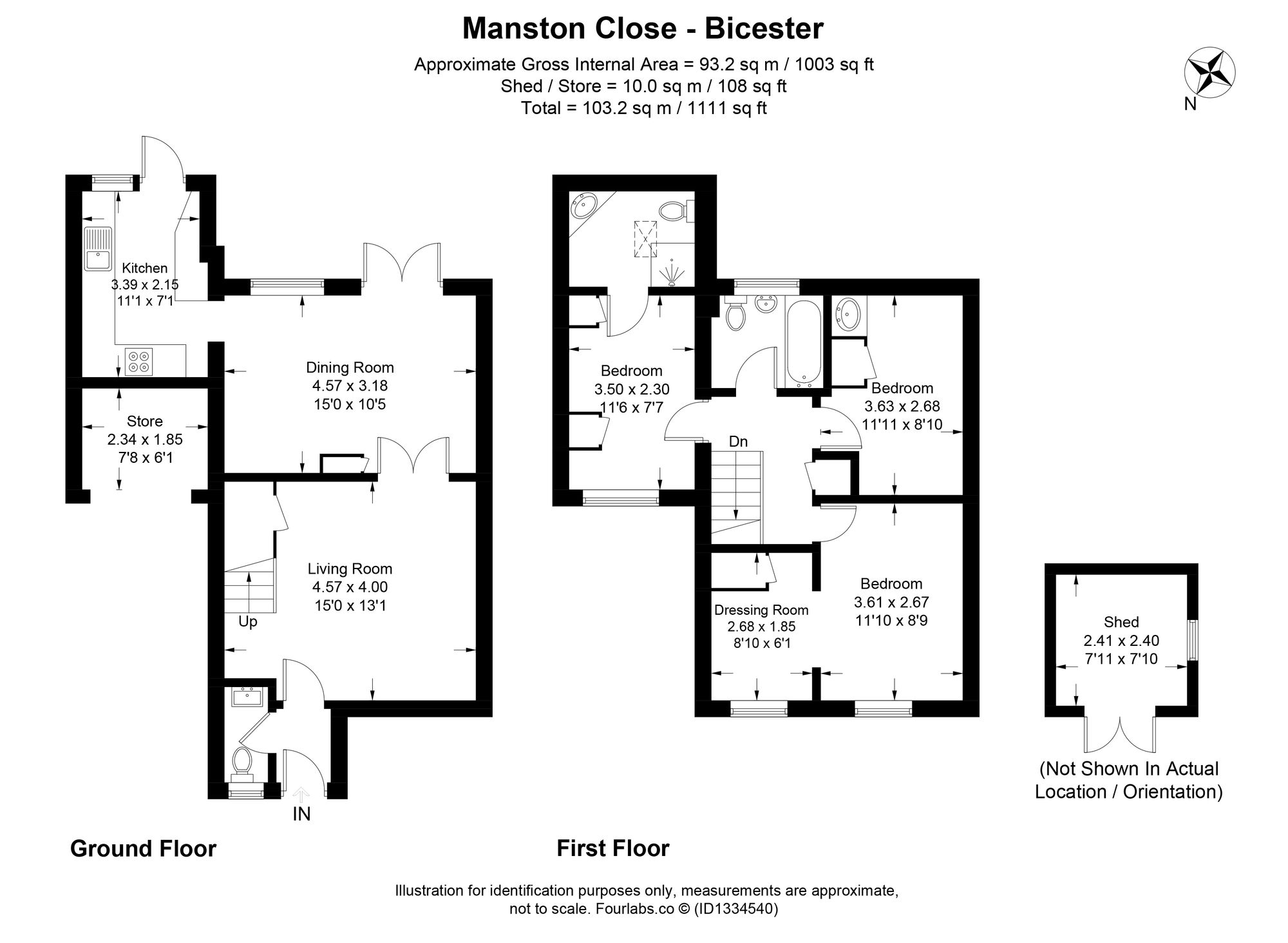 61 Manston Close, Bicester floorplan