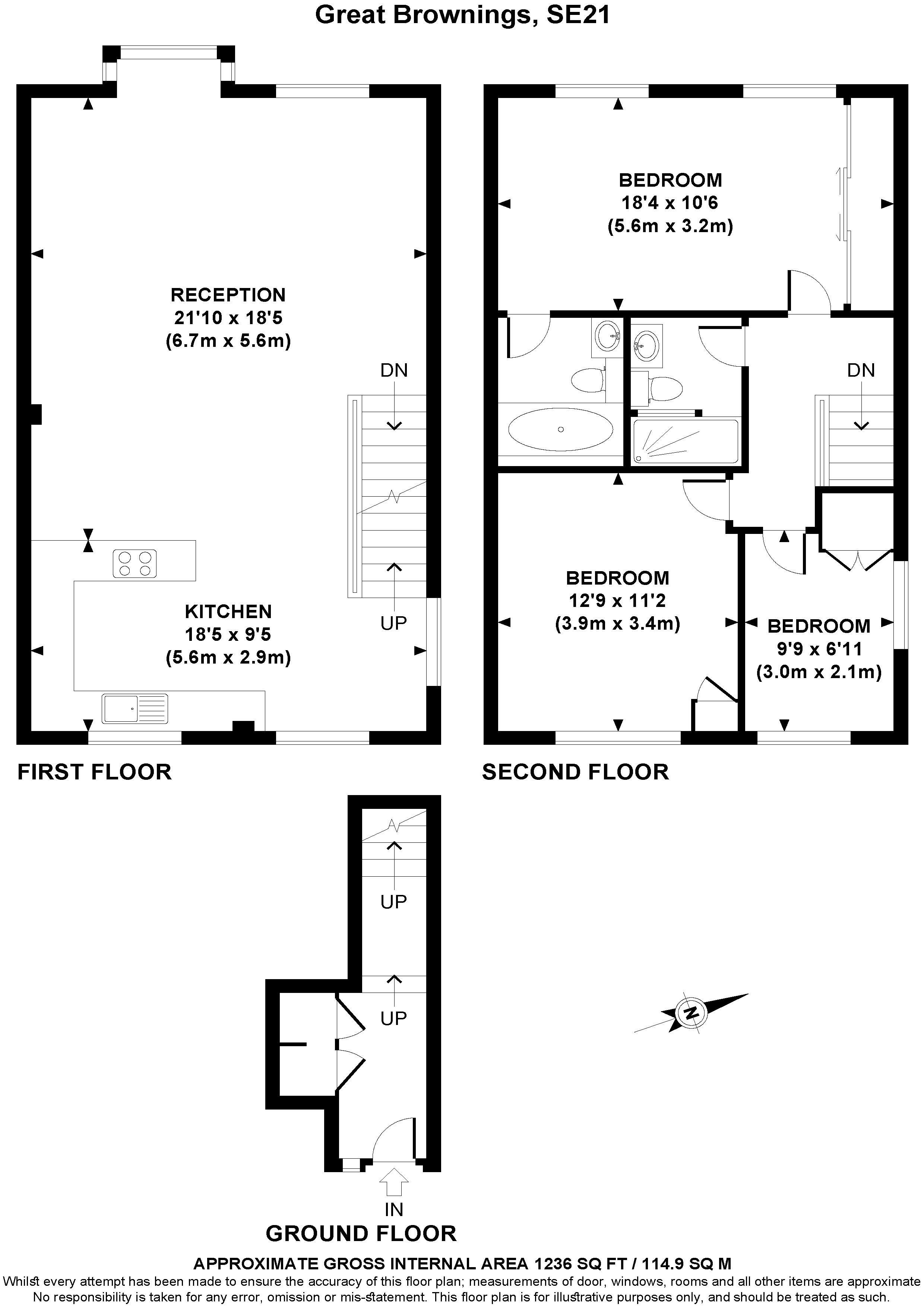 88, Great Brownings, London floorplan