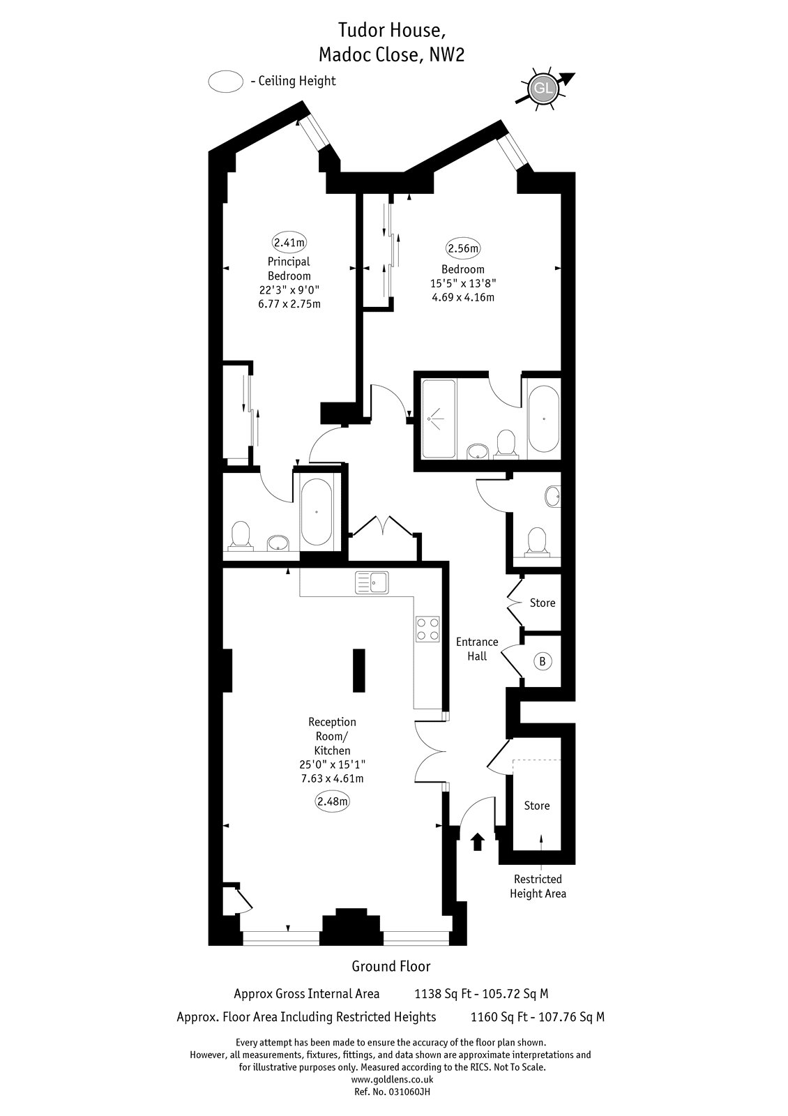 Flat 4, Tudor House,, Madoc Close, London floorplan