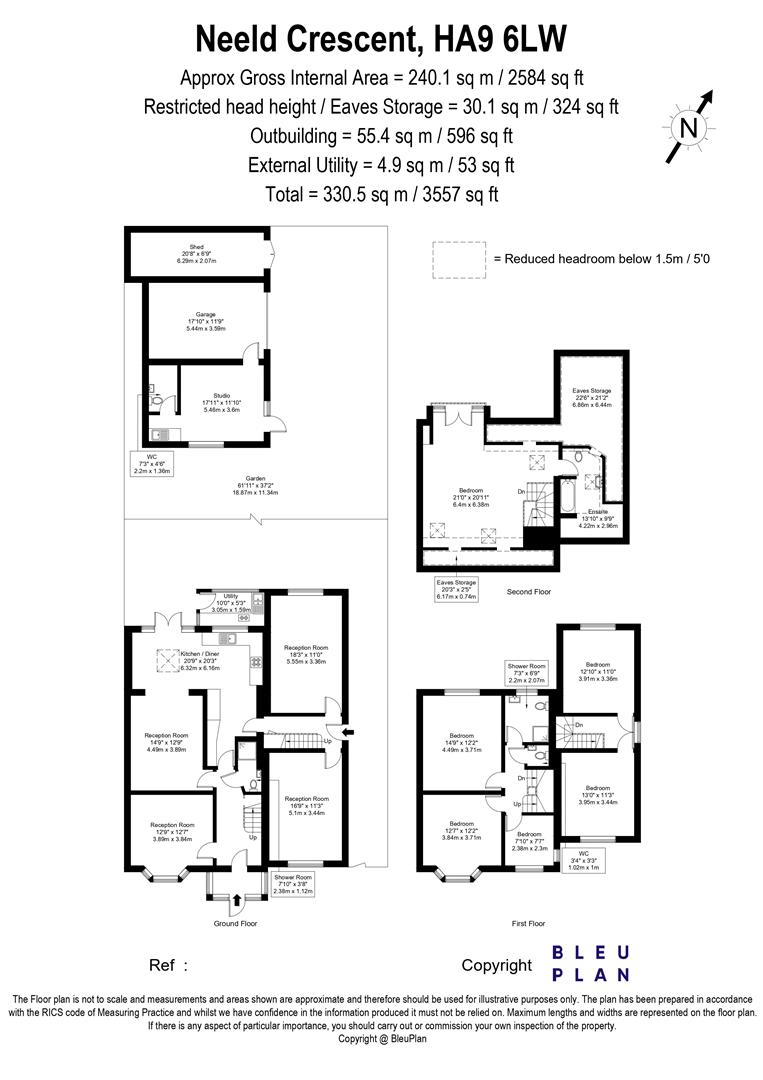19, Neeld Crescent, Middlesex floorplan
