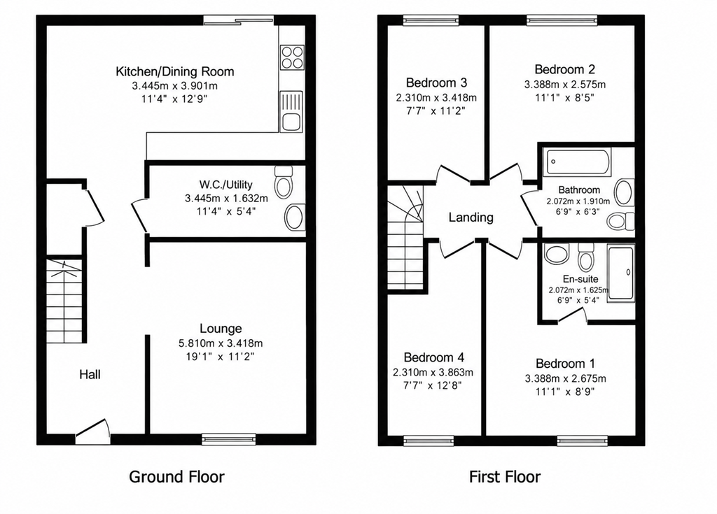 1, Hazeling Lane Greater Manchester, Westhoughton floorplan