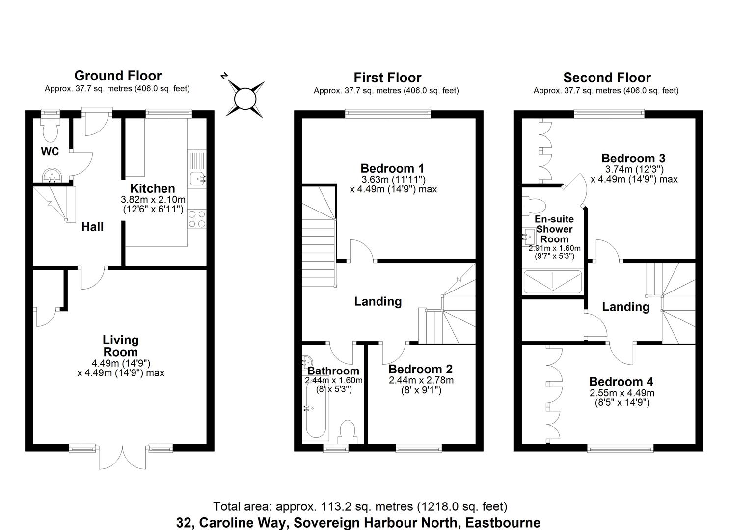 Caroline Way, Eastbourne BN23, 4 bedroom town house for sale 61105716