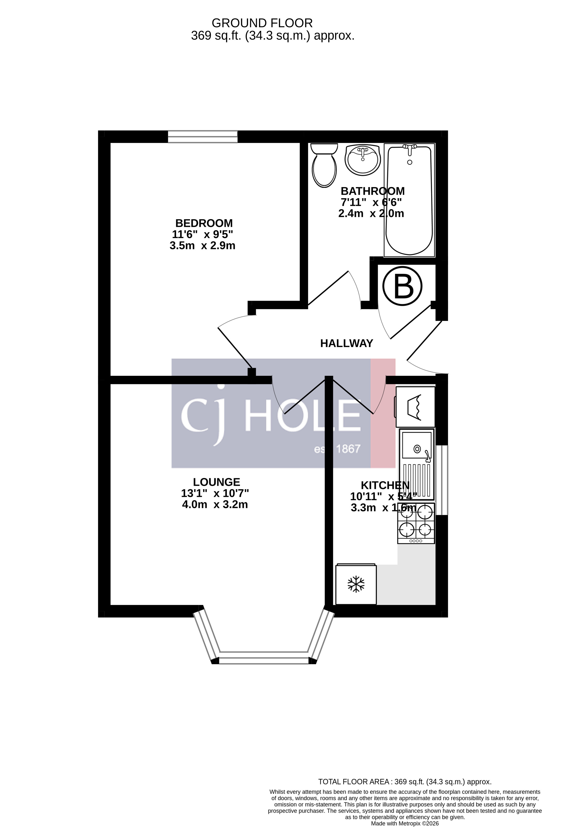 102, Hillside Road, Bristol floorplan