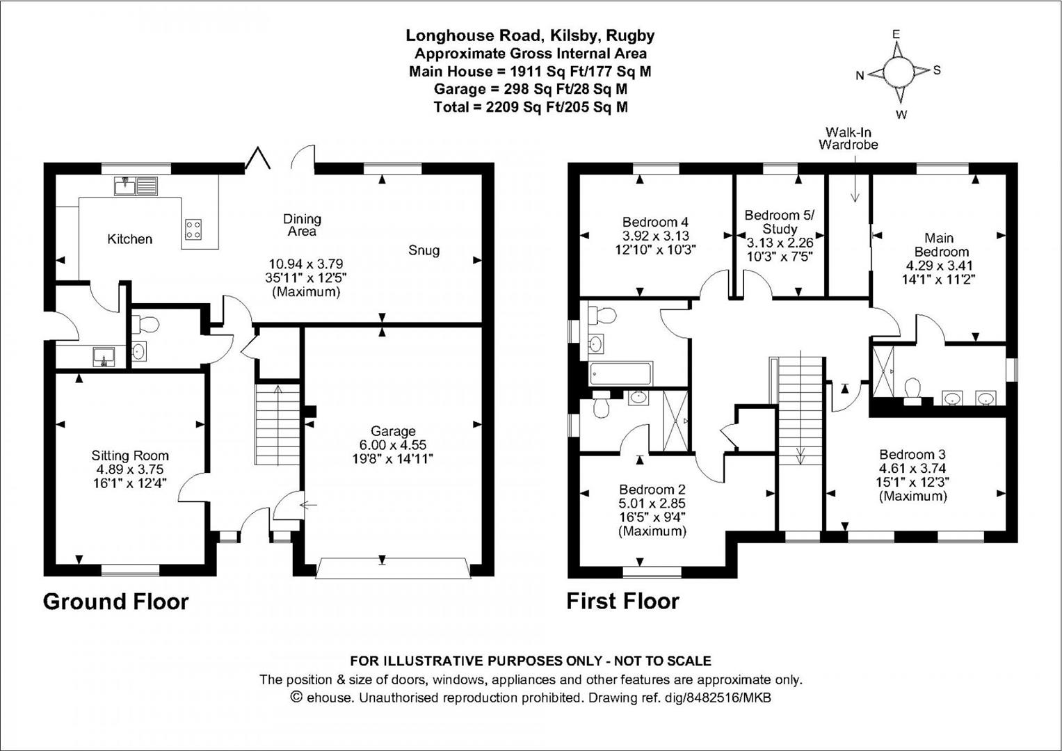 Longhouse Road, Kilsby, Rugby, Warwickshire CV23, 5 bedroom detached