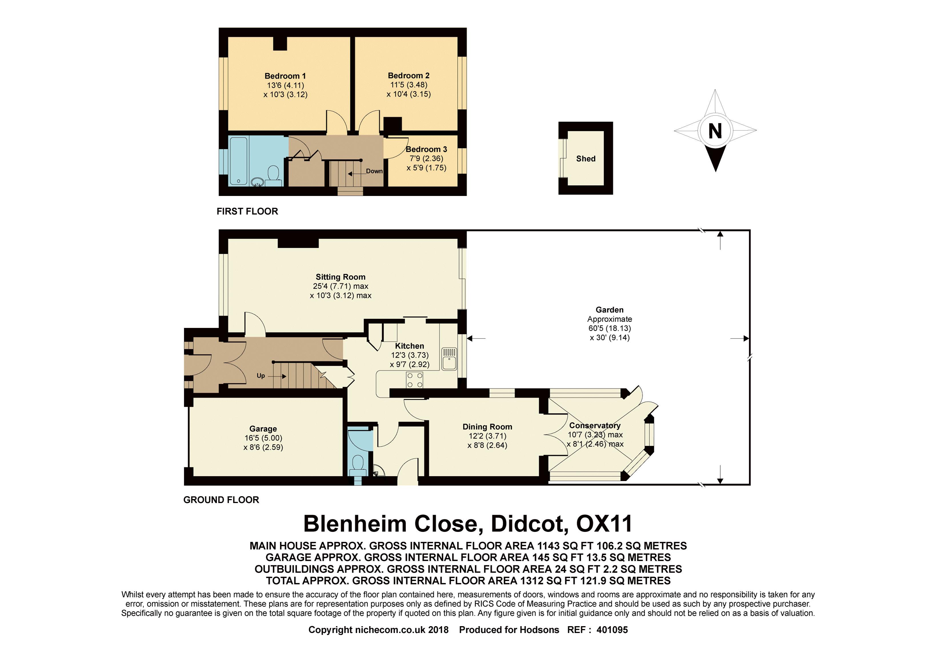 3 Bedrooms Semi-detached house for sale in Blenheim Close, Didcot OX11