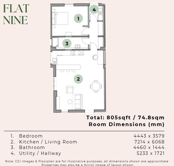 Flat 9, Oak Leaf Court, Church Road, Derry Hill Calne floorplan
