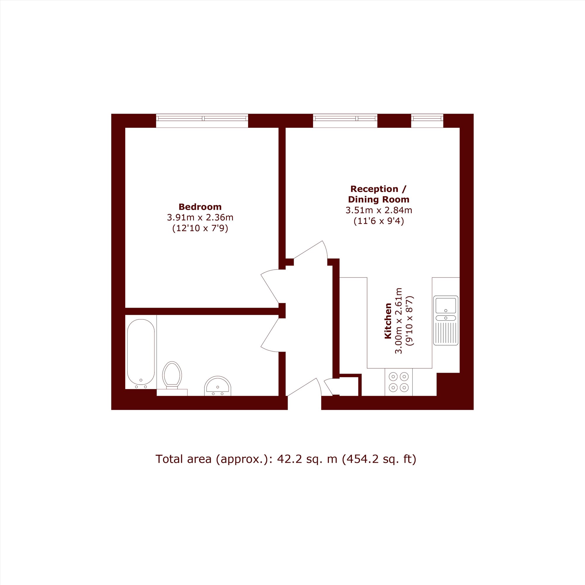 Flat 22, Nightingale House, 29, Hillyard Street, London floorplan