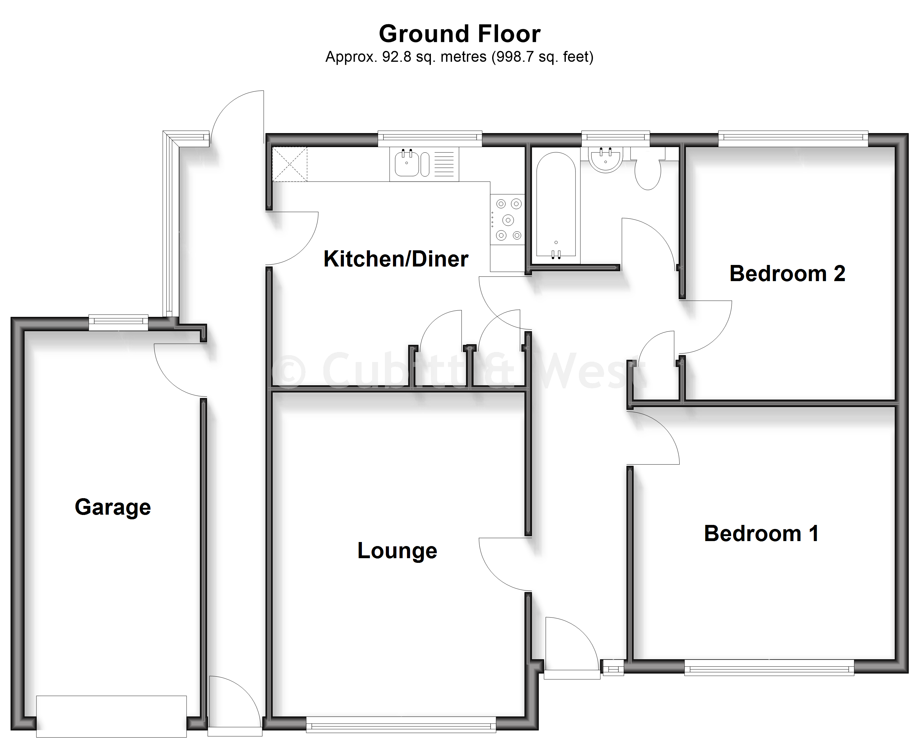 2, Priors Close, Southbourne floorplan