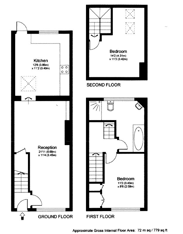 2 Bedrooms Cottage for sale in Bell Road, East Molesey KT8