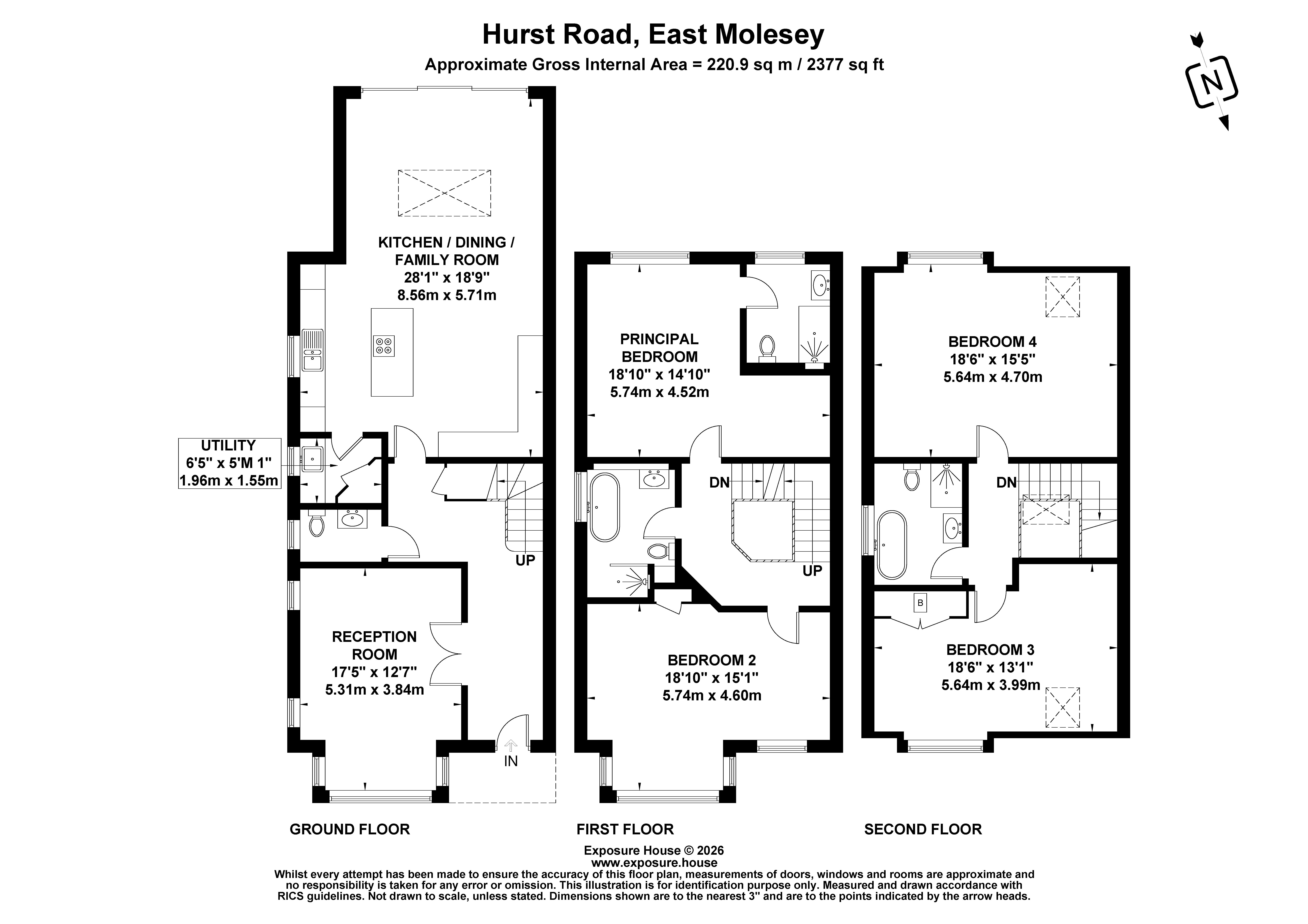 36, Hurst Road, Surrey floorplan