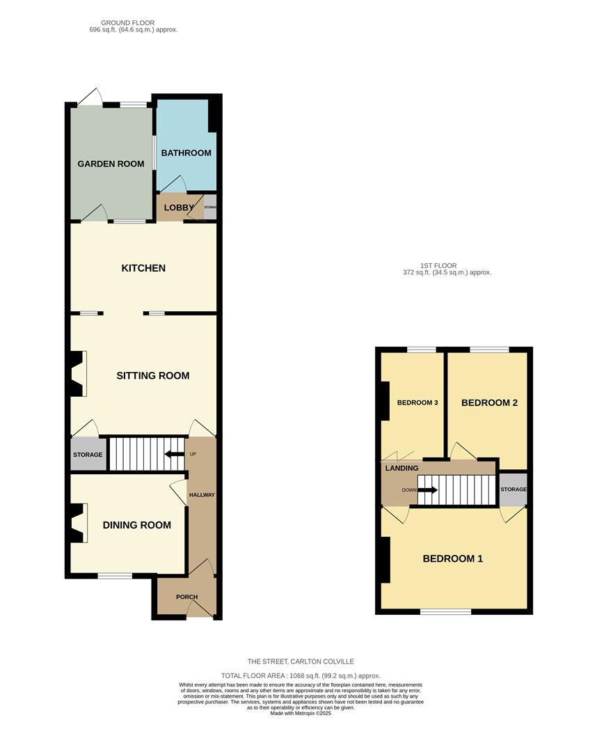 16, The Street, Carlton Colville floorplan