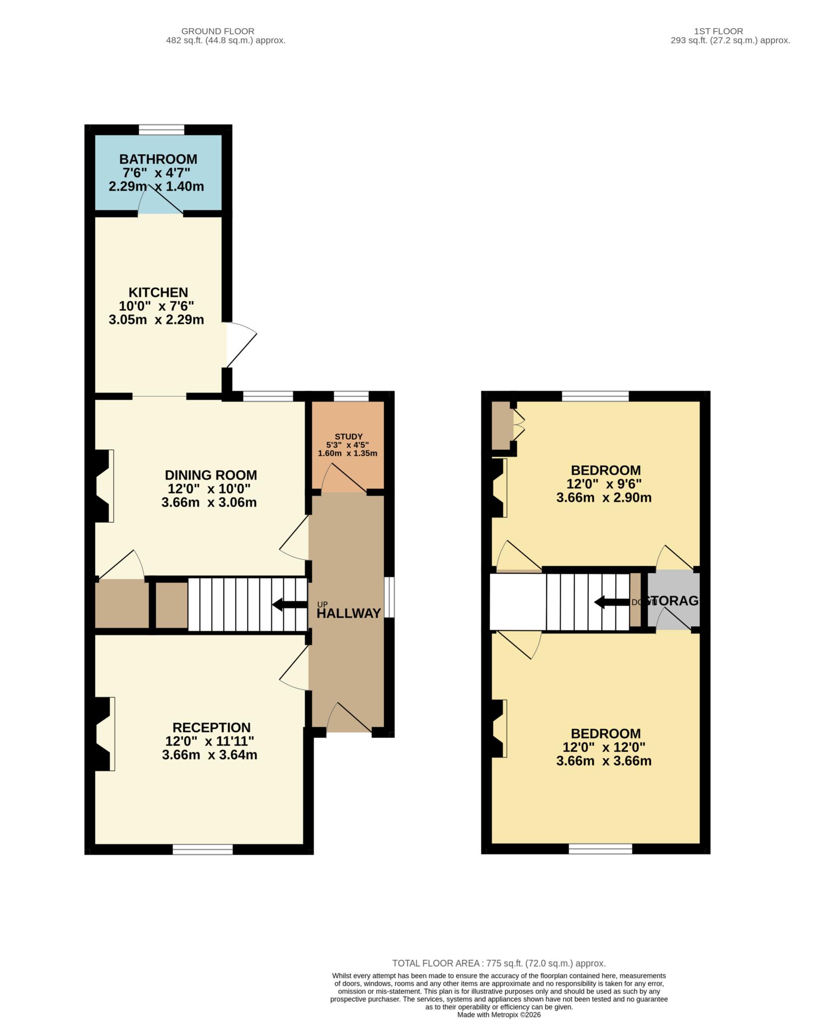 88, Chestnut Grove, New Malden floorplan